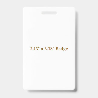 Badge personnalisé 2,13" x 3,38"