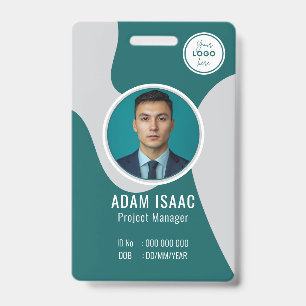 Badge personnalisé avec code-barres au nom du pers