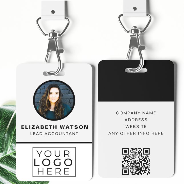 Badge Personnalisé Avec Code QR Votre Logo Entreprise Em (Créateur téléchargé)