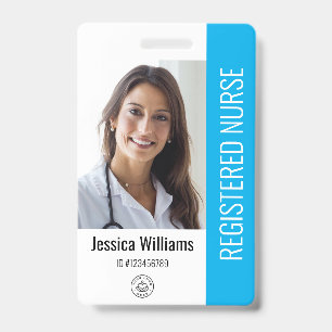 Badge personnalisé avec logo et photo de l'employé