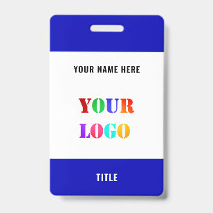 Badge Personnalisé avec Logo ou Photo et Nom