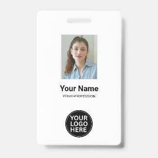Badge personnalisé avec photo et logo pour employé