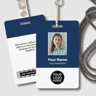 Badge personnalisé avec photo et logo pour employé
