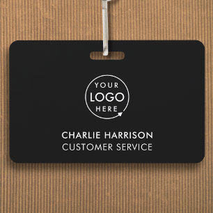 Badge personnalisé   Badges nominatifs noirs pour 