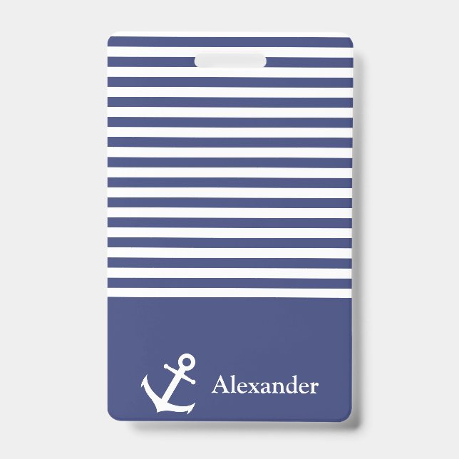 Badge personnalisé d'ancre nautique (Avant)