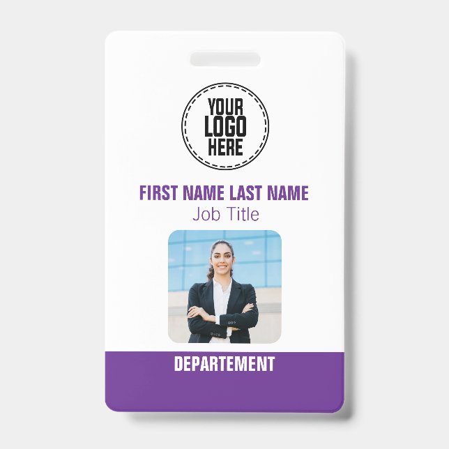 Badge Personnalisé de Nom Personnalisé avec Photo  (Avant)