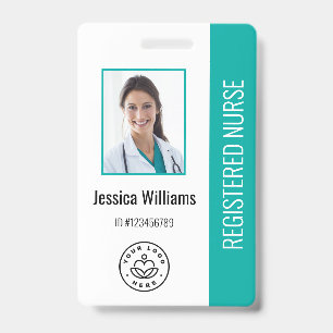 Badge personnalisé d'employé d'hôpital avec logo e