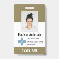 Badge personnalisé d'employé d'hôpital avec logo e