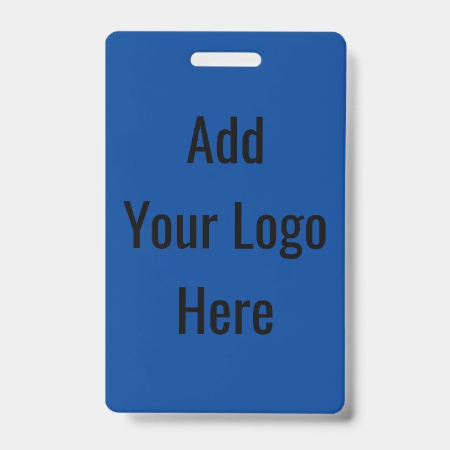 Badge personnalisé en couleur bleue (Avant)