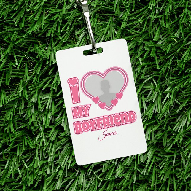 Badge Personnalisé J'aime mon petit ami – Ajouter une ph (Créateur téléchargé)