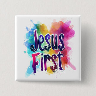 Badge personnalisé "Jesus First"