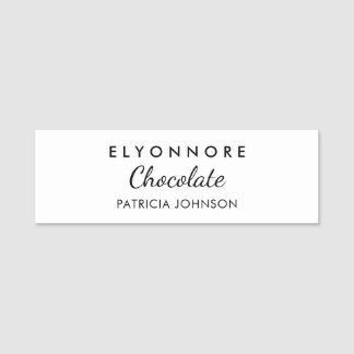 Badge Personnalisé Minimal Noir Blanc