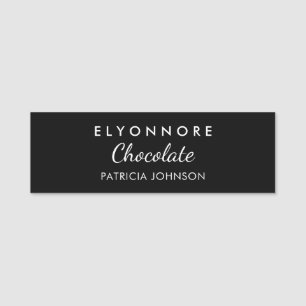 Badge Personnalisé Minimal Noir Blanc pour le Pers
