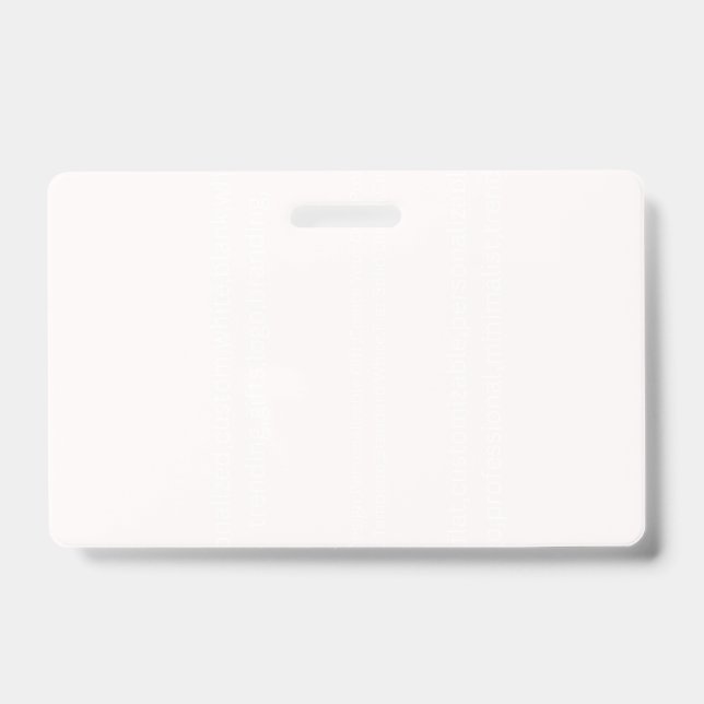 Badge personnalisé, Orientation : Horizontale, Fix (Avant)