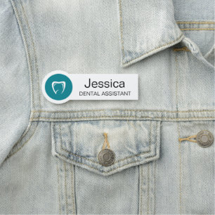 Badge Personnalisé pour Assistant Dentaire avec Lo