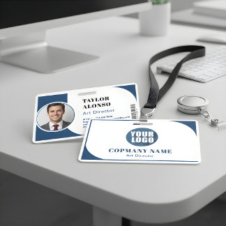 Badge Personnalisé pour Employé avec Logo et Titre