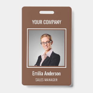 Badge personnalisé pour employé avec nom et photo