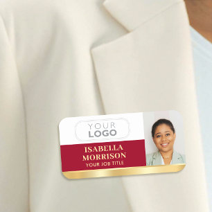 Badge personnalisé pour employés avec aimant ou ép