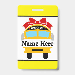 Badge Personnalisé pour Enfants Rentrant à l'École