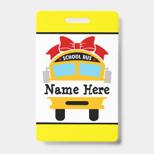 Badge Personnalisé pour Enfants Rentrant à l'École