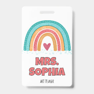 Badge personnalisé pour enseignant à enrouleur