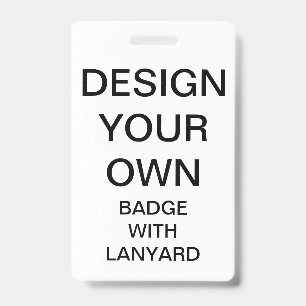Badge personnalisé sur mesure avec cordon