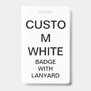 Badge personnalisé sur mesure avec cordon porte-ba