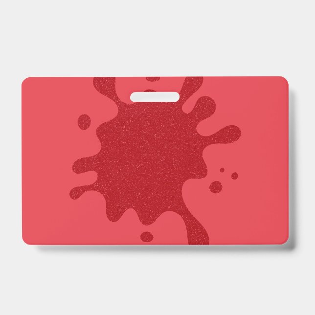 Badge personnalisé Tomato-Red Splash (Avant)