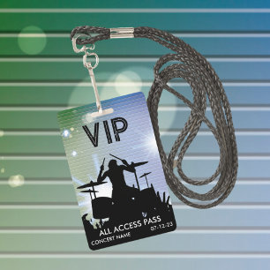 Badge personnalisé VIP accès total Concert