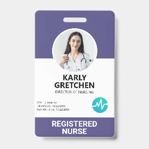 Badge Personnalisée Numéro photo de l'employé de l'hôpit