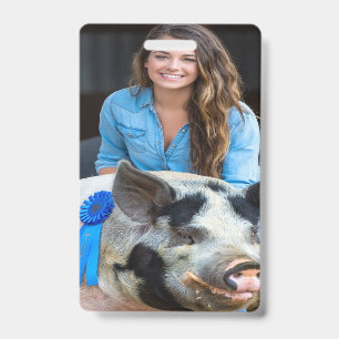 Badge Personnaliser la photo de porc de spectacle de bét