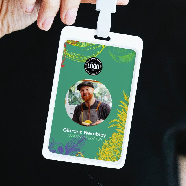 Badge Personnaliser l'entreprise | Société de fruits tro (Créateur téléchargé)