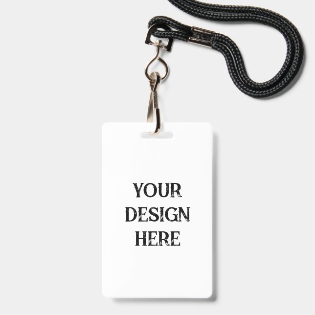 Badge Personnaliser ou personnalisation  (Arrière avec lanière)