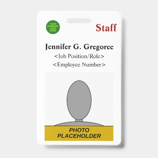 Badge "Personnel" Classique (Avant)