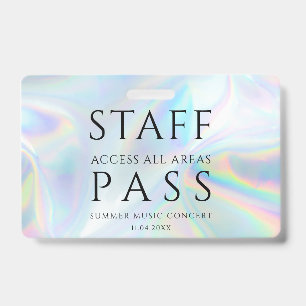 Badge Personnel Holographique moderne All Access Pass Co