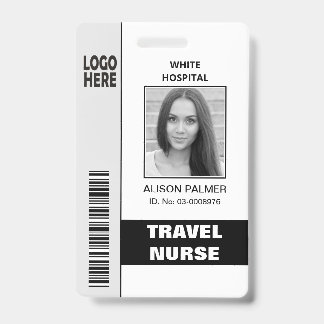 Badge Personnel Médicale infirmière de voyage logo photo