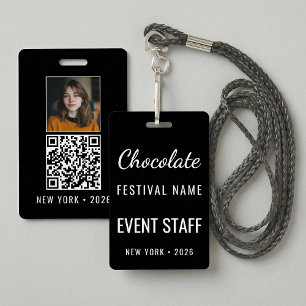 Badge Personnel QR Code personnalisé pour Festival de Ch