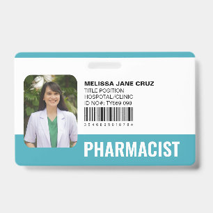 Badge Pharmacien du personnel médical hospitalier person