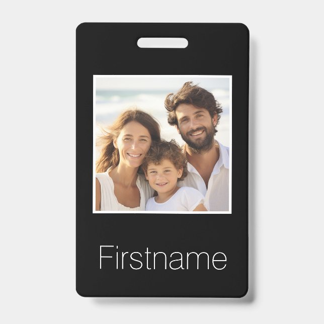 Badge Photo avec bagage d'identification de nom personna (Front)