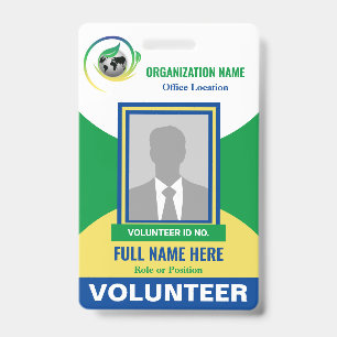 Badge Photo Bénévole ONG à but non lucratif N'importe qu