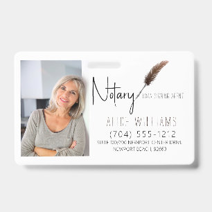 Badge Photo Brown et blanche moderne