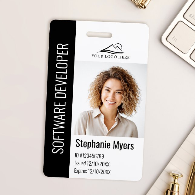 Badge Photo de l'employé de l'entreprise moderne Logo No (Créateur téléchargé)