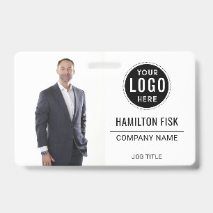 Badge Photo de l'employé du logo personnalisé