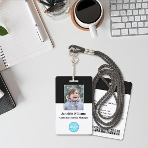 Badge Photo de l'employé du personnel personnalisé Nom d