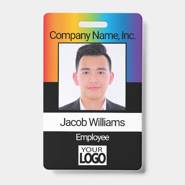 Badge Photo de l'employé - Rainbow (Avant)