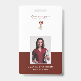 Badge Photo de l'infirmière soignante en soins de santé