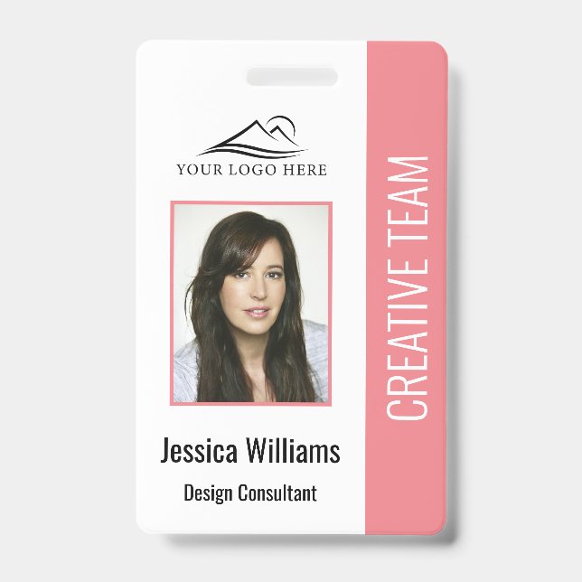 Badge Photo de logo de base de l'entreprise Rose Sécurit (Avant)