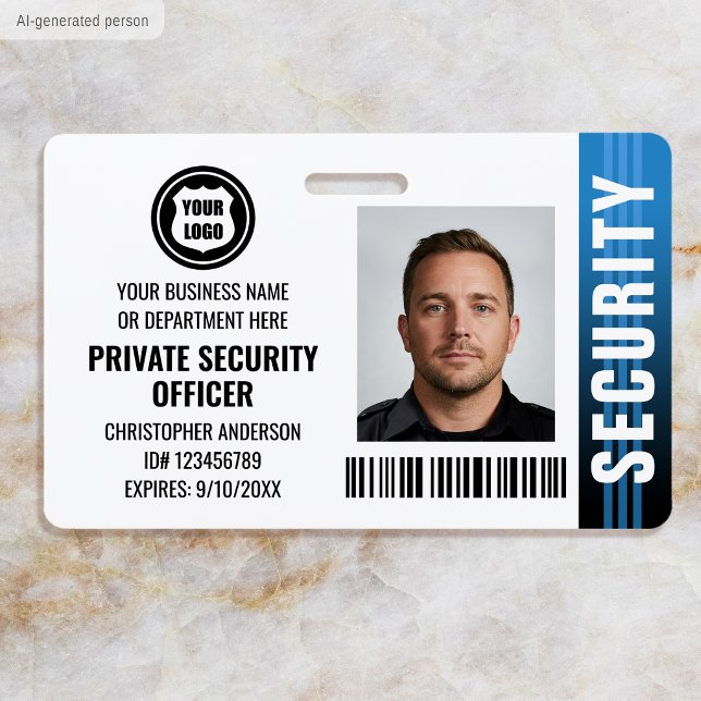 Badge Photo de logo de carte d'identité d'agent de sécur (Créateur téléchargé)