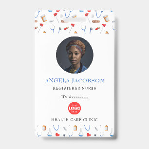 Badge Photo de logo de soins infirmiers Registered Nurse