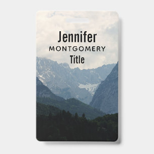 Badge Photo de nature de pays de montagnes alpines